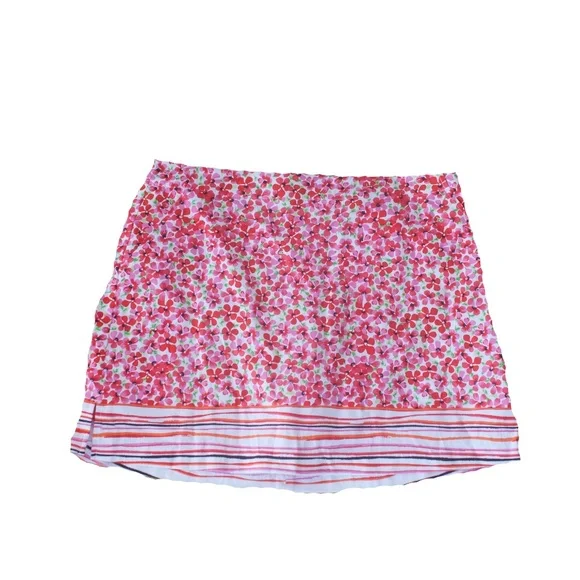 Jupe midi en satin imprimé - Imprimé rouge